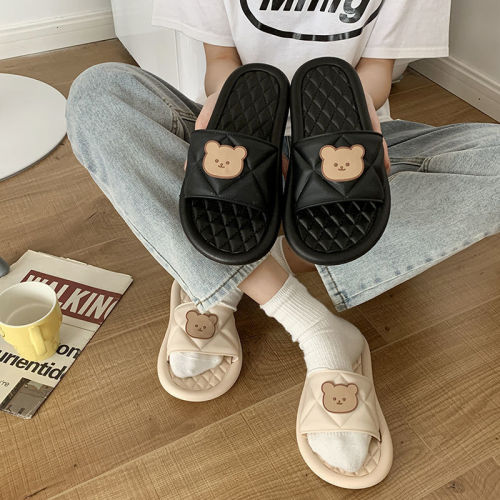 Slippers for women summer ins cute cartoon girl heart student simple soft bottom bathing bathroom sandals indoor shoes for outdoor wear