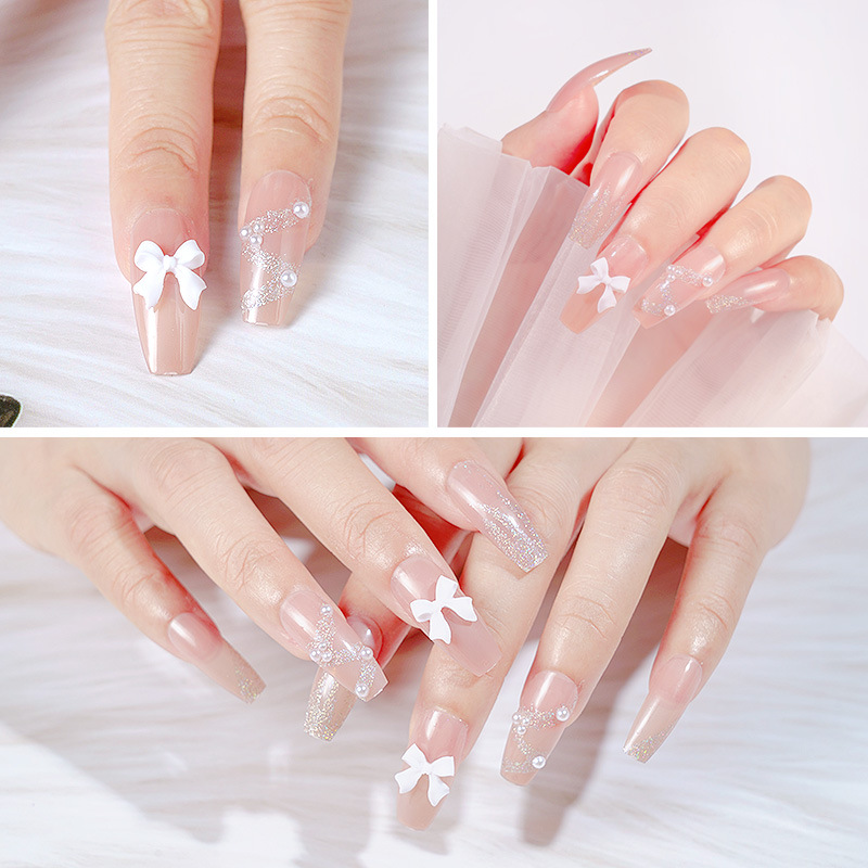 Procesamiento personalizado de uñas de uñas adultas parches de uñas falsas se pueden personalizar patrón escalera corta uñas redondas