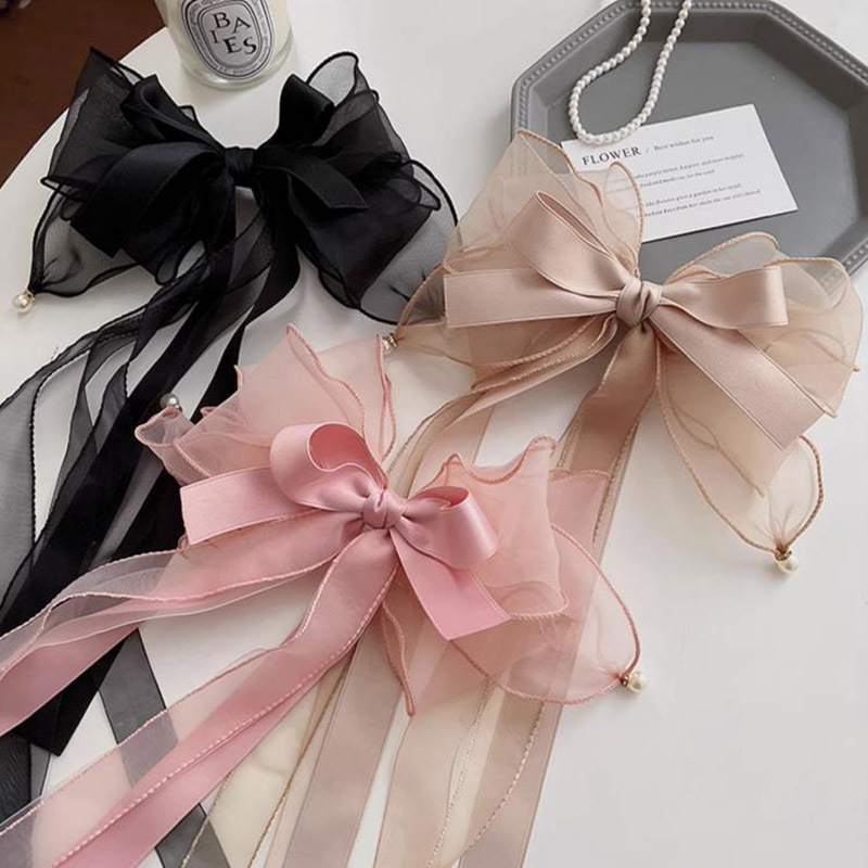 22g Weight Hair Clip Hair Accessories Type 1 Piece Quantity Holiday Occasion Solid Color Pattern Women'S Gender Bowknot Design Sweet Style Sweet Solid Color Cloth Bowknot Hair Clip 3
