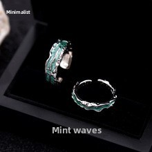 Bague de couple de style coréen pour hommes et femmes, paire de bagues de couple en argent sterling, bijoux de luxe, cadeau de Saint-Valentin_voghion.com