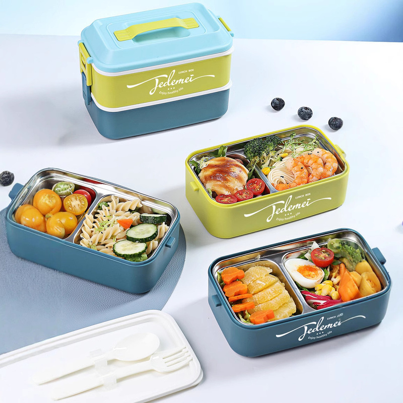 弁当箱単層二重食品級304ステンレス密封保温ランチボックスは電子レンジランチボックスに入れることができる|undefined