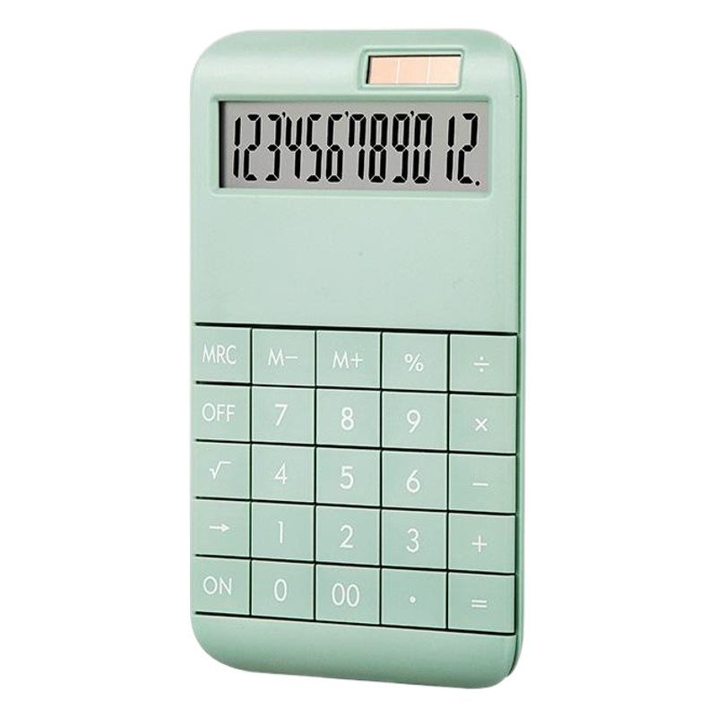 Calculadora de 12 dígitos HD pantalla grande estudiante aprendizaje Oficina de Finanzas dedicado calculadora solar real