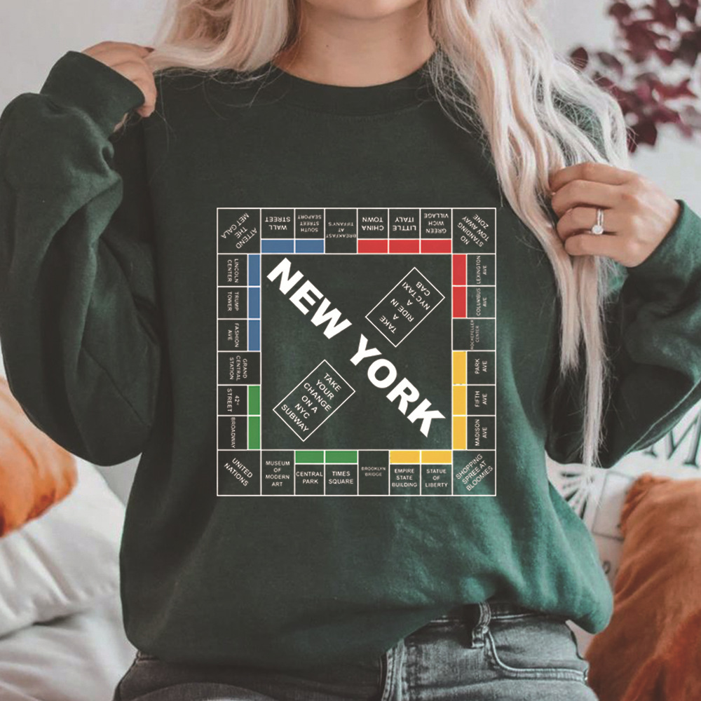 New York Monopoly Sweatshirt and Just Like That Hoodied New