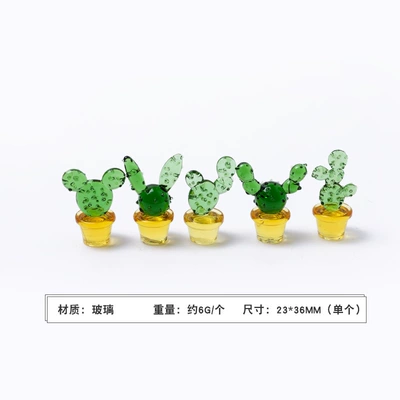 Car Ornaments Internet Celebrity Tulip Car Ornaments Mini Cactus Car Interior Ornaments Center Console Creative Decoration Women (Car ornaments) - cactus-set-no-1