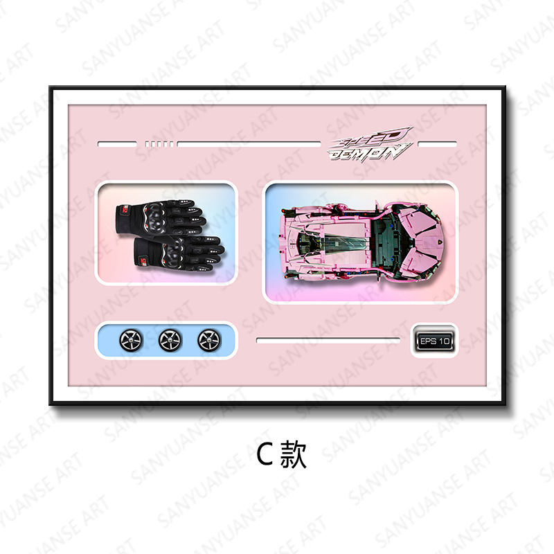 Pintura de decoración de automóviles Comercio electrónico transfronterizo 4S tienda de automóviles coche deportivo fondo pintura colgante coche de lujo belleza creativa pintura colgante tridimensional