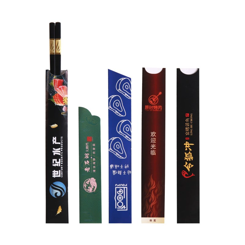 Disposable Paper Chopsticks Set for Hotels & Restaurants, Customizable Sleeve, Multiple Lengths