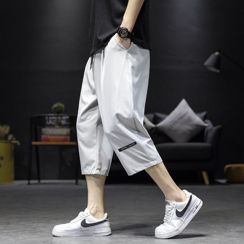 Cross-Border 2026 Summer Thin Men's Ice Silk Quick-Dry Sports Shorts, Loose-Fitting Men's Casual Pants