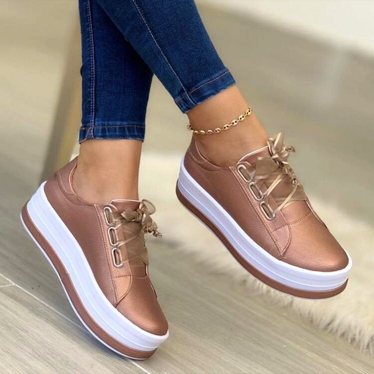 Women's Sports Solid Color Round Toe Casual Shoes display picture 3