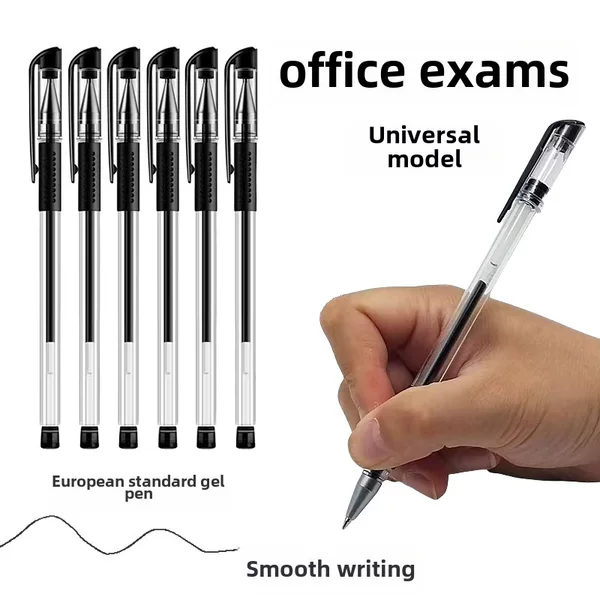 European standard gel pen examination office signature pen 0.5mm full needle tube water pen bullet carbon pen wholesale