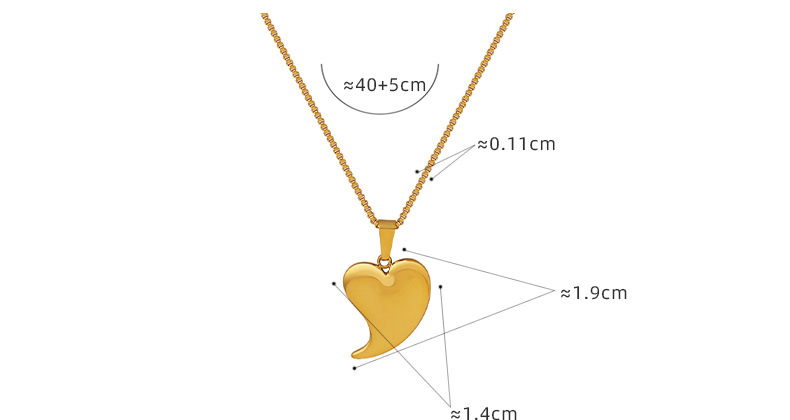 Retro Heart Shape Titanium Steel Pendant Necklace 1 Piece