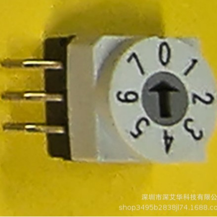 MER-08H1南韩SMBCD 8421旋转编码器开关10X10H12.3 3;3 0-7浅灰芯