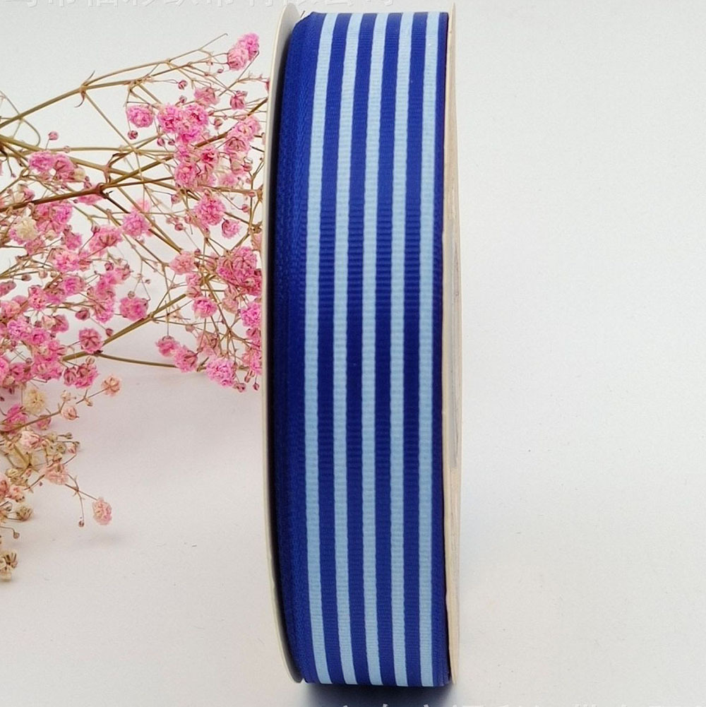 Suministro directo de fábrica 2,5 cm hilo cinta raya impresión cinta hornear caja de regalo embalaje Ropa Accesorios cinta