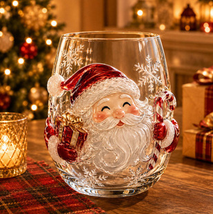 �羳�¿�Christmas Glass Art Cup�}�Q����ˇ�g����ʿ�ɱ���