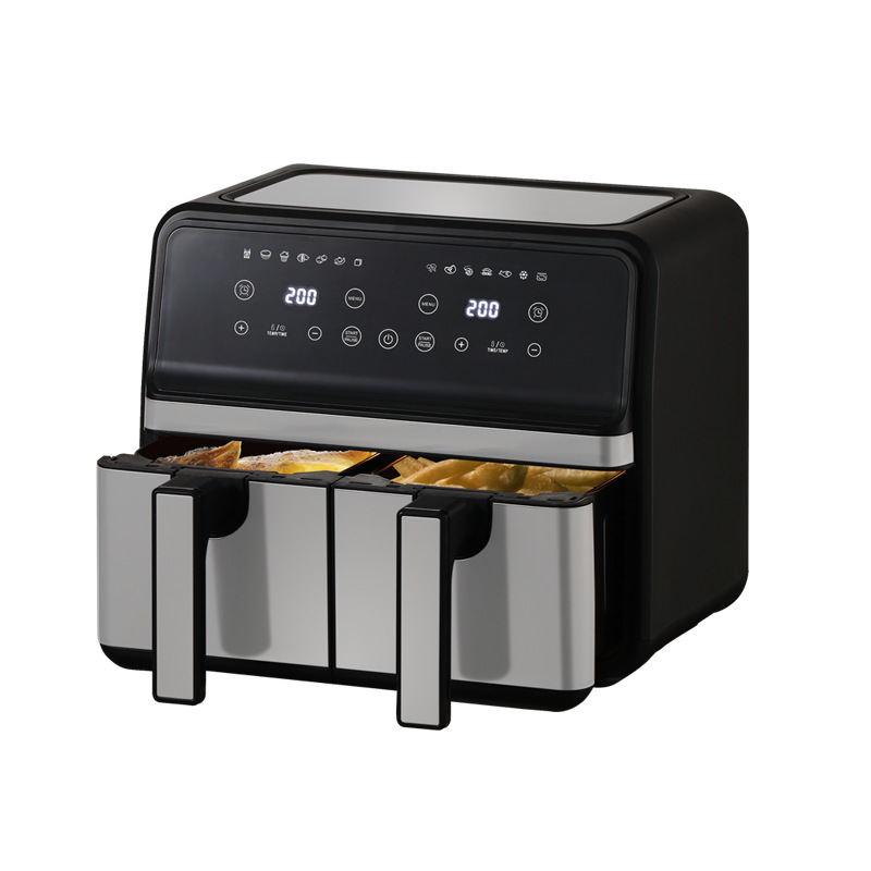 Source Factory 8L New Model Dual Pot Visual Touch Screen Large Capacity Air Fryer Global Cross-Border Amazon Source Factory 8L New Model Dual Pot Visual Touch Screen Large Capacity Air Fryer Global Cross-Border Amazon