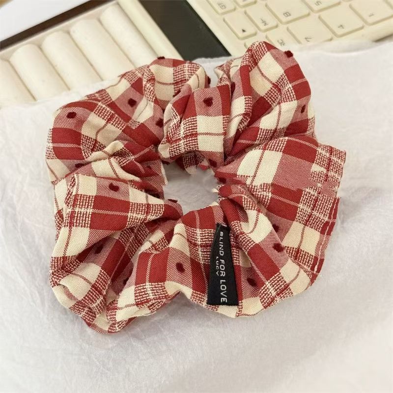 Nuevo lazo de raso estampado, coletero de encaje elegante estilo chino, cuerda para el pelo de cola de caballo al por mayor