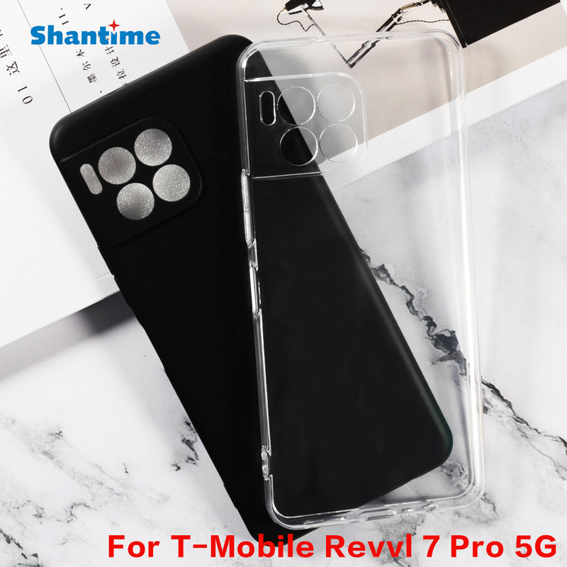 For T-Mobile Revvl 7 Pro 5G Phone Case Flip Phone Leather Case TPU Pudding Case Soft Case