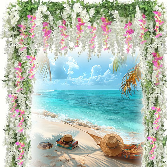 Simulación de flores falsas de wisteria varilla decoración de flores enrolladas techo de plástico de flores de vid cadena de plantas de aire acondicionado tubería de protección