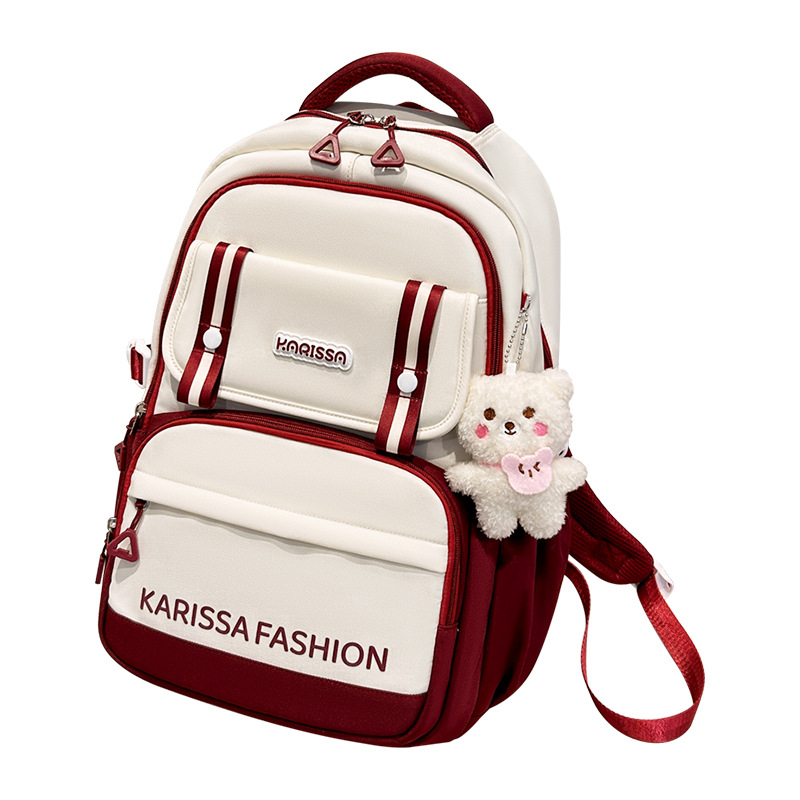 2025 mochila escolar para niñas de secundaria de gran capacidad, ligera y sencilla mochila para estudiantes universitarios