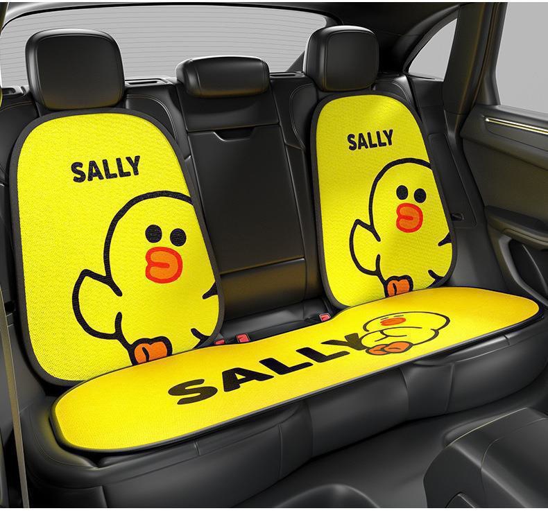 Cartoon Cute Car Seat Cushion Winter Short Plush Universal for All Seasons Single Piece Rear Seat Three-Piece Set Autumn and Winter Car Cushion Seat Pad