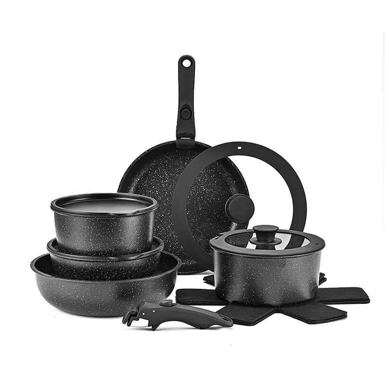 Pan de arroz desmontable doméstico conjunto de paneles de piedra de arroz electromagnético cocina de gas universal antiadherente pan de fondo plano