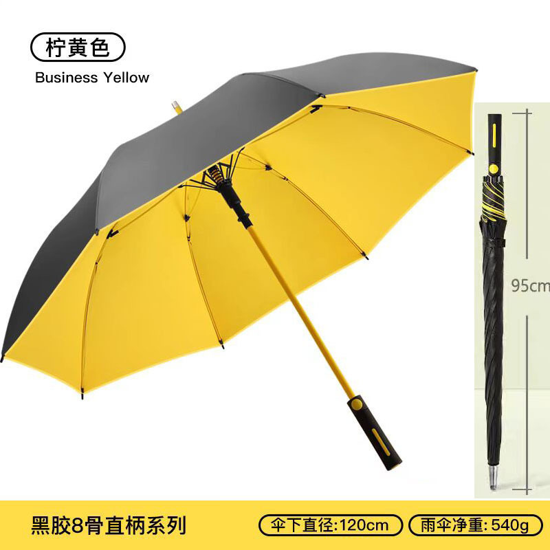 8骨高尔夫伞防水套雨伞加大加厚 双人大伞加固抗风雨伞黑胶防晒伞|undefined