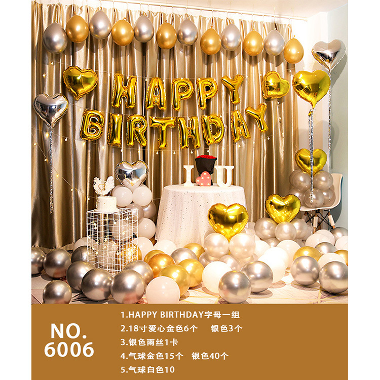 Juego de globos de cumpleaños Decoración de fiesta Juego de globos de cumpleaños para niños y niñas Dopamina de alta calidad 2025