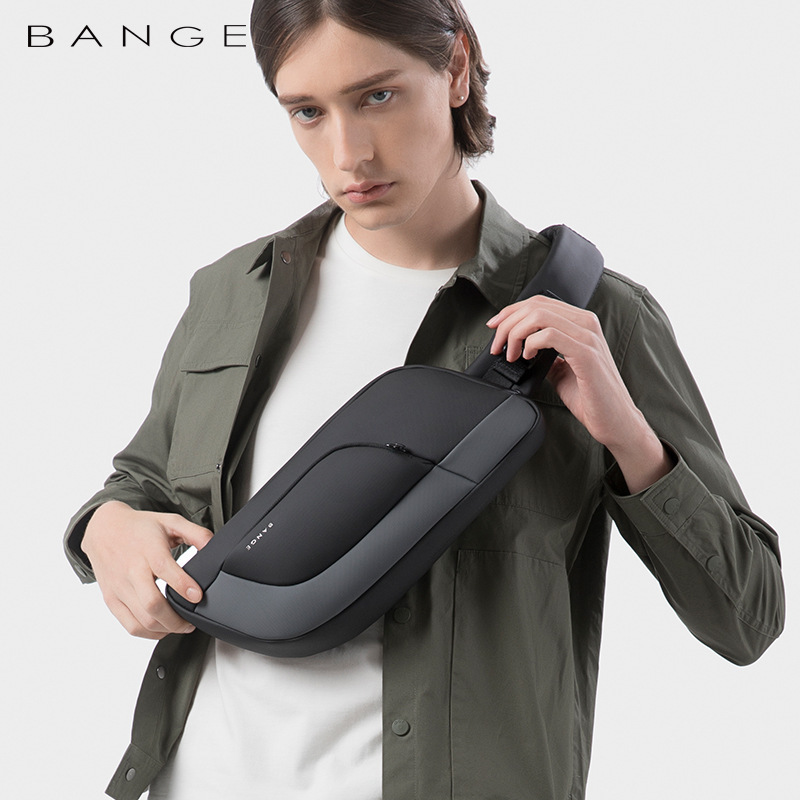 Bange Men's New Shoulder Chest Bag Korean Style Fashionable Functional Crossbody Couple Men's Bag Chest Bag