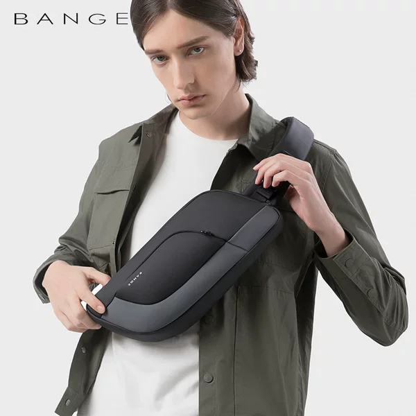 Bange Men's New Shoulder Chest Bag Korean Style Fashionable Functional Crossbody Couple Men's Bag Chest Bag