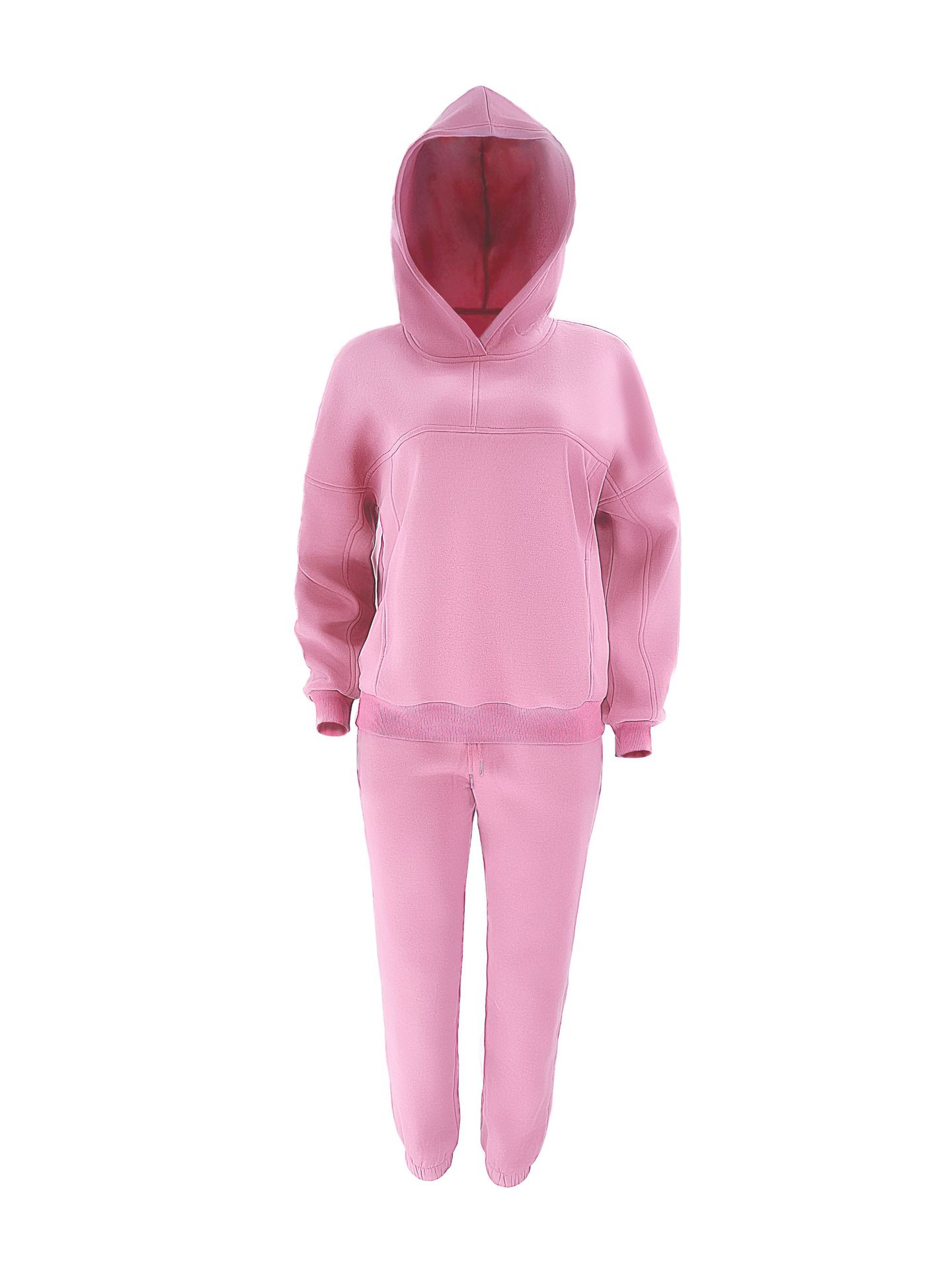 Women's Pant Sets Solid Colour Hooded Sweater And Casual Trousers_voghion.com