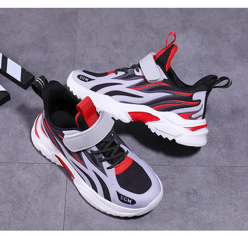 2021 spring and autumn new childrens mesh sports casual shoes flame Korean lightweight softsoled baby shoespicture5