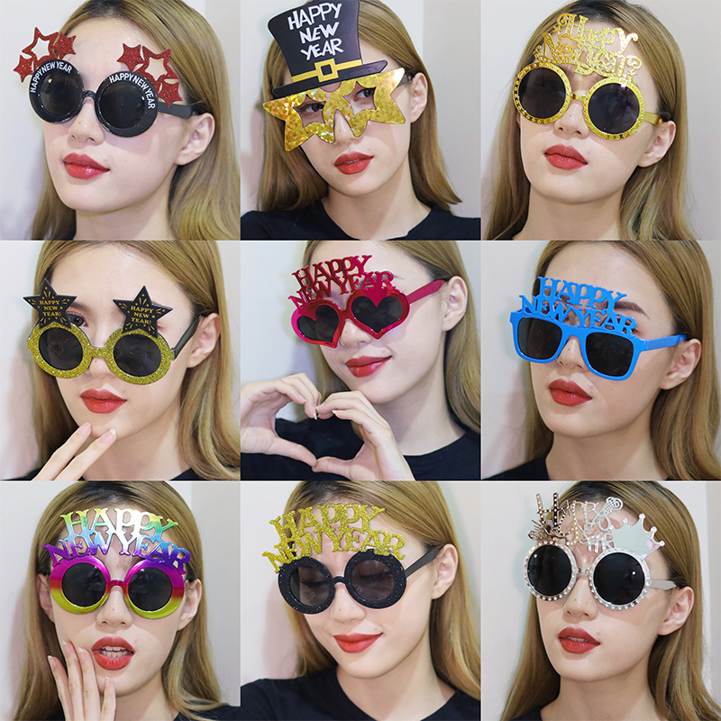 Lentes de Sol Decorativos para Fiesta de Año Nuevo en ABS