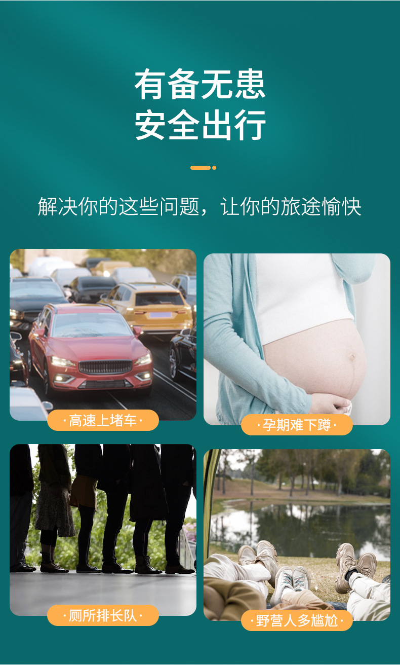 Emergency Disposable Urinal Bag Portable Toilet for Women and Men