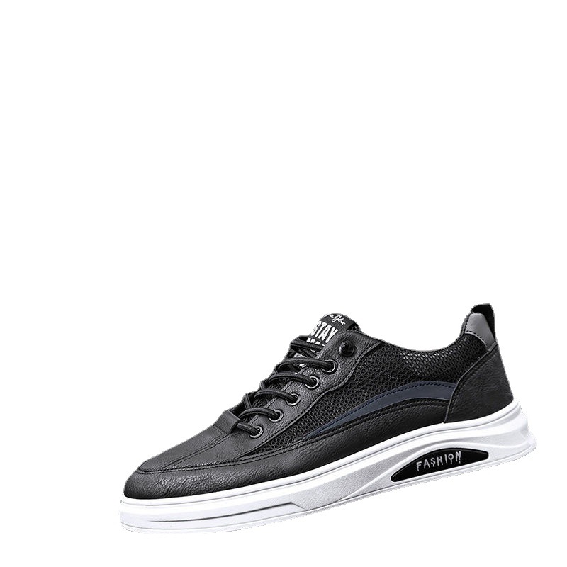 Casual Running Sneakers For Men Breathable White Mesh Trainers_voghion.com