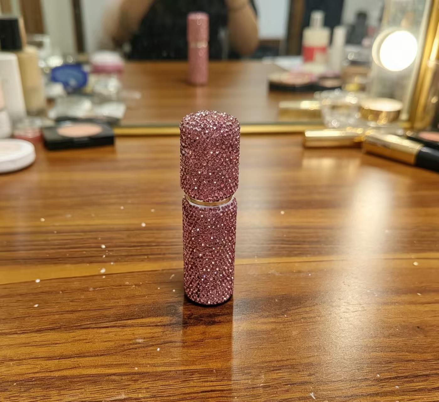 10ml botella de fragancia de diamante con boquilla de pulverización, botella de muestra de vacío, maquillaje de viaje, mini botella de pulverización