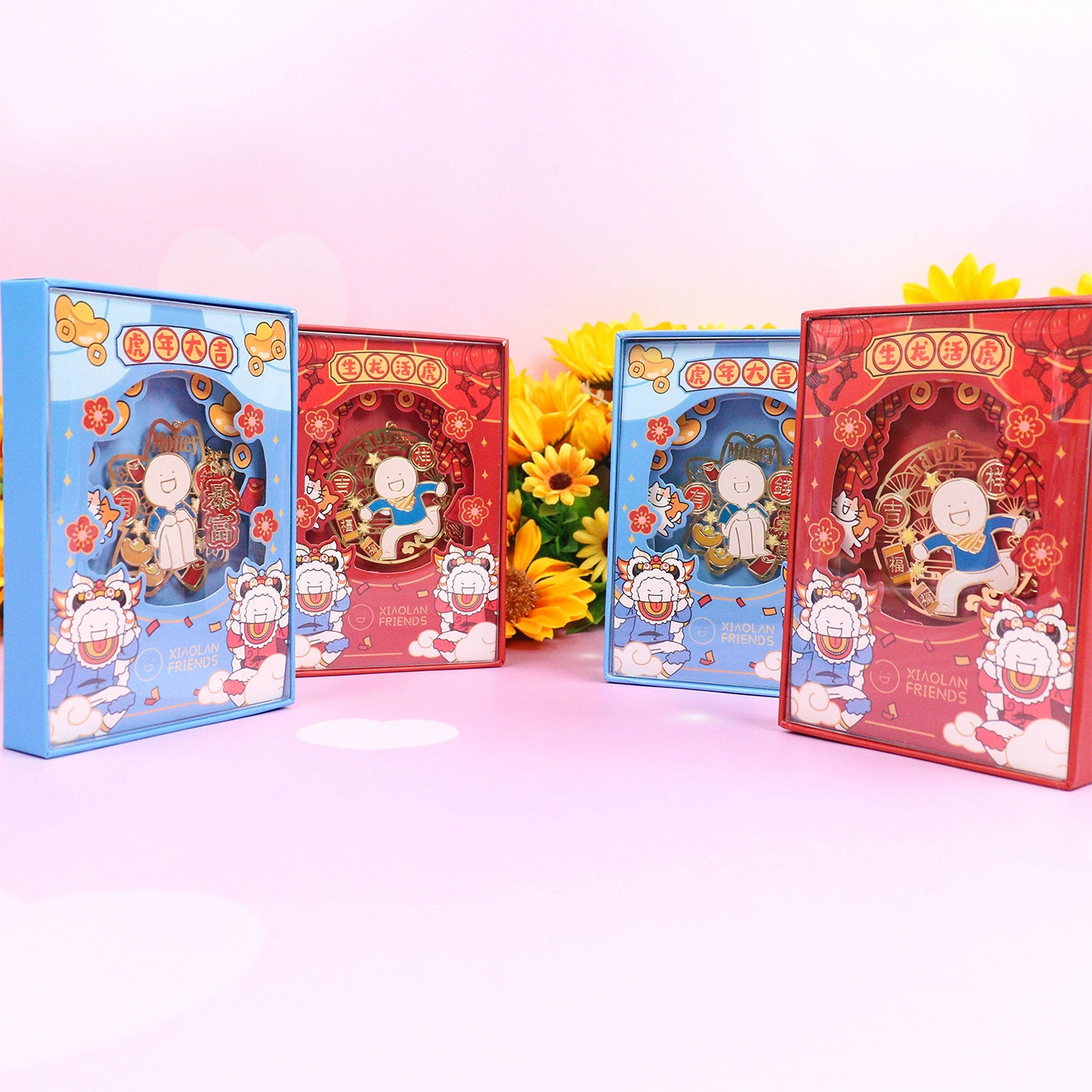 [ Cute cartoon metal bookmark cultural and creative hollow genuine guarantee gift box packaging gift preferred national trend now]