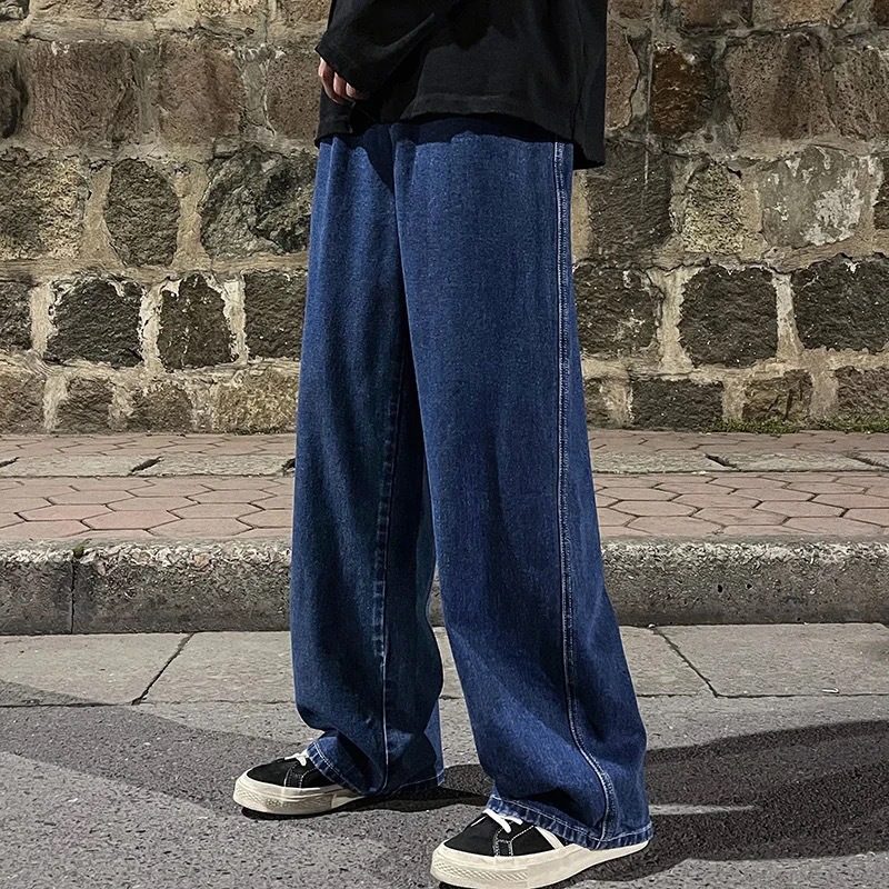 Men's Clothing Men's Retro Style Loose Straight Leg Casual Jeans Trendy Style Summer For Formal & Casual For Men_mkmklike.com