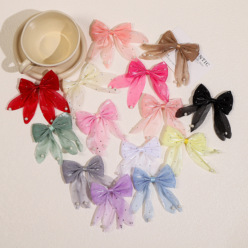 Tela de lazo, hilo de nieve, encaje, diamantes, sombreros para niños japoneses y coreanos, accesorios para el cabello, accesorios para bolsos de ropa de bricolaje