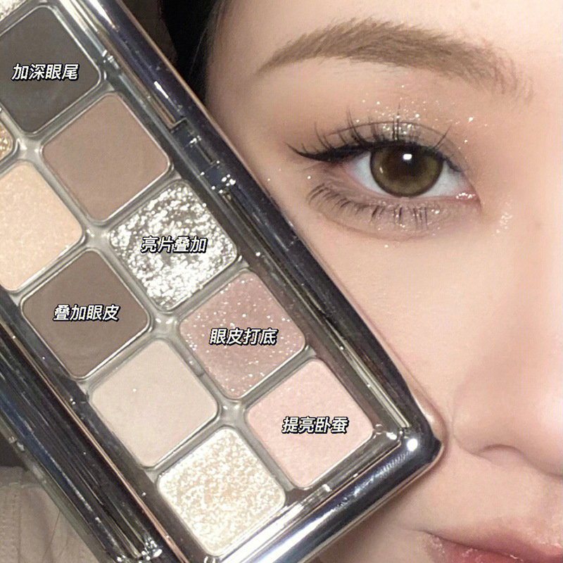 卡佩爾 眼影水泥盤 12色 raw neutrals 啞光大地色系奶茶盤正...