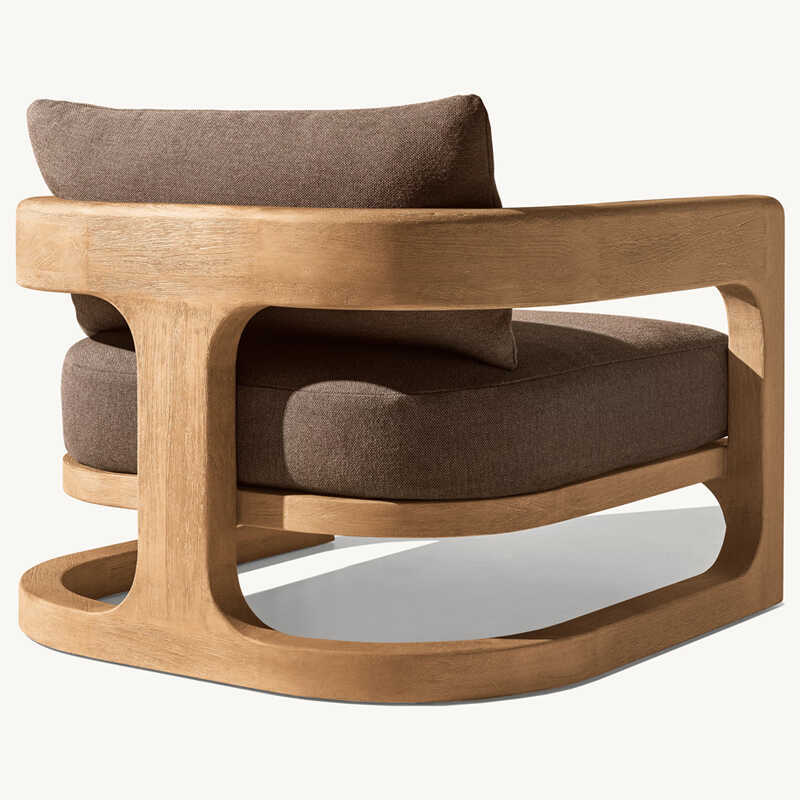 Hoteles modelo de habitaciones residenciales ventas sofá diseño de ocio sofá silla de teca muebles al aire libre sofá de madera maciza