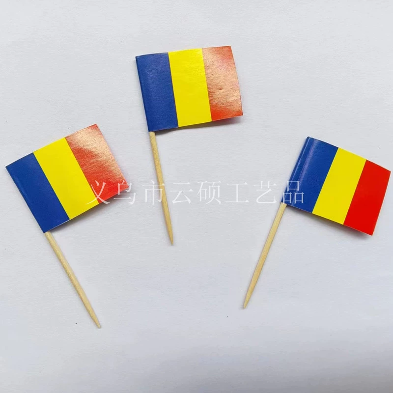 Румынская зубочистка флаг Западный ресторан еда украшения зубочистки вечеринка фруктовый торт стейк креативная вставка