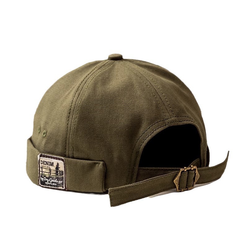 Estilo japonés británico vintage melón sombrero de cuero de los hombres cuatro estaciones hip hop estilo coreano boina calle inconformista sin ala propietario sombrero mujeres