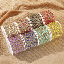 不锈钢夹珠链条扁平十字链电镀工艺手 工diy手链项链原材料夹珠链