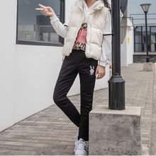 儿童棉裤女童加厚外穿中大童白鸭绒保暖高腰打底棉裤冬季童装瘦