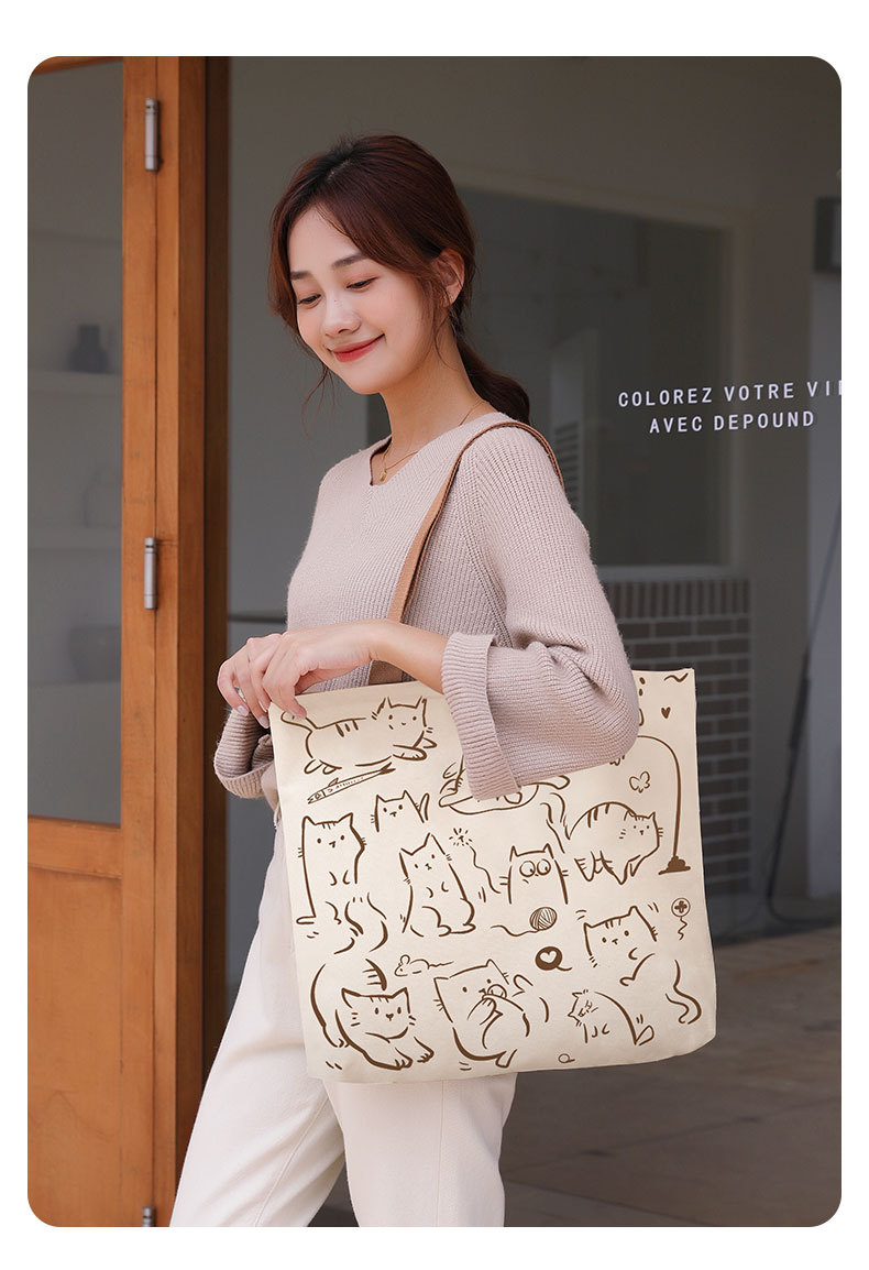 Women's Cute Cartoon Canvas Shopping Bags display picture 1