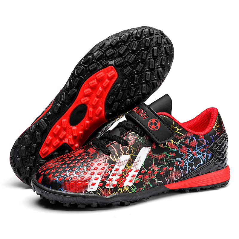 Zapatos de fútbol para niños Iron series adolescentes y niños pequeños Velcro TF uñas rotas Escuela Primaria niños y niñas zapatillas de entrenamiento de competencia