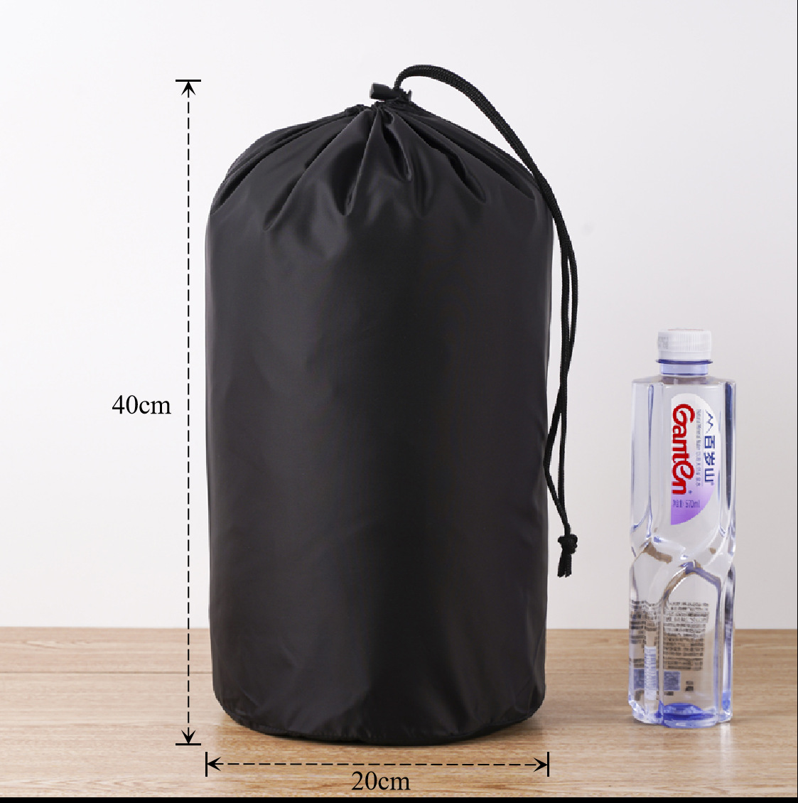 Bolsa de cuerda de nylon impermeable cilíndrica de plumón para ropa doméstica de poliéster bolsa de almacenamiento bolsa de embalaje bolsillo de paquete de contracción image 97