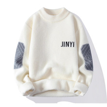 水貂绒软糯毛衣男2025新款秋冬季加厚打底针织衫保暖半高领毛线衣