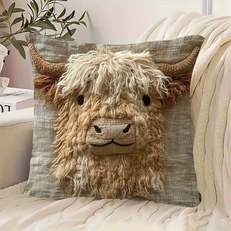 Pillow, plush pillowcase, cute sofa with animals, (Cross-border trading)