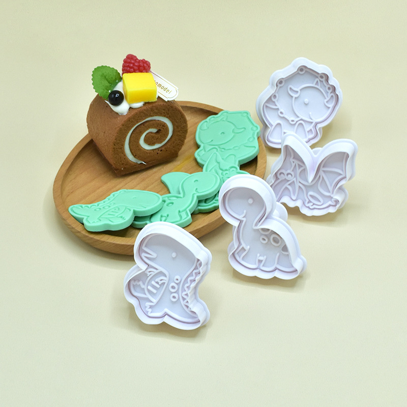 Nueva oferta de comercio exterior creativo plástico decorativo molde de galletas comida complementaria DIY dinosaurio serie biscuit molde de primavera image 8