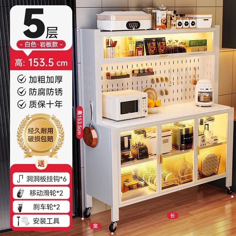 多功能储物边柜宝宝用品收纳柜婴儿喂养台收纳柜置物架落地多层厨|undefined